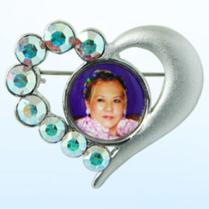 Heart Brooch - Silver Color